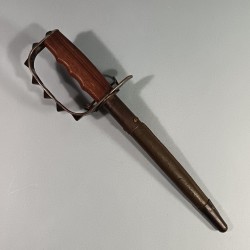 SUPERBE !! COUTEAU DE COMBAT US17 MODELE TRENCH KNIFE FABRICATION L.F. & C. 1917 FIGTH KNIFE WW1 TRES BELLE PATINE