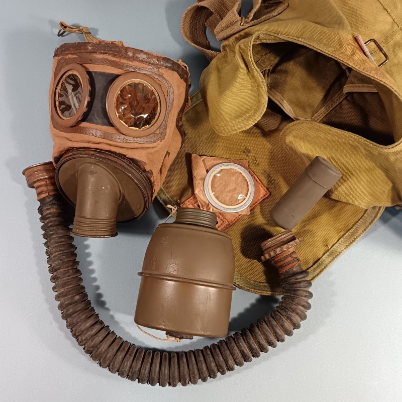 MASQUE A GAZ MILITAIRE FRANÇAIS ANP 31 DATE 1939-40 CAMPAGNE DE FRANCE 1939-1940 FRENCH GAZ MASK WW2