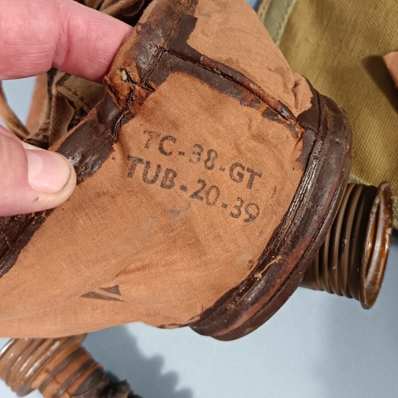 MASQUE A GAZ MILITAIRE FRANÇAIS ANP 31 DATE 1939-40 CAMPAGNE DE FRANCE 1939-1940 FRENCH GAZ MASK WW2