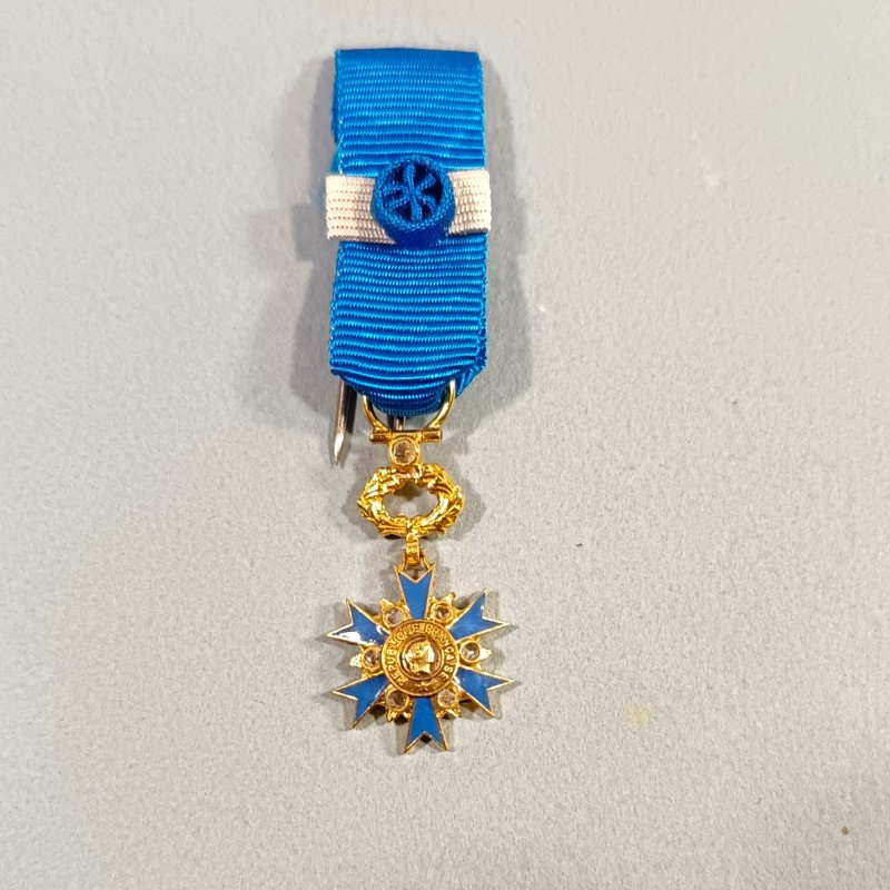 SUPERBE !! FRANCE REDUCTION DE LA MEDAILLE DE COMMANDEUR DE L'ORDRE NATIONAL DU MERITE ONM FABRICATION EN OR ET BRILLANTS