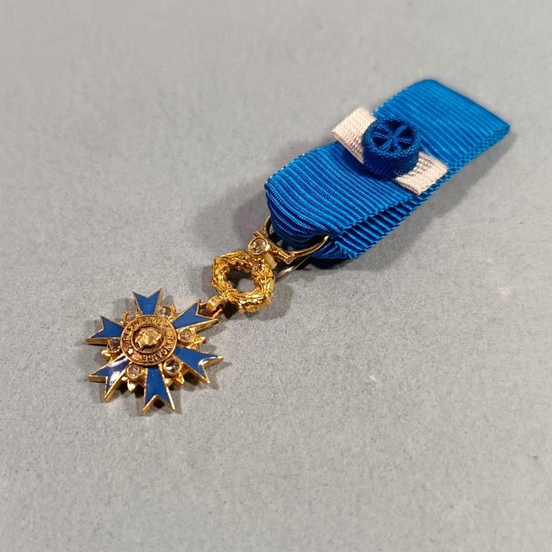 SUPERBE !! FRANCE REDUCTION DE LA MEDAILLE DE COMMANDEUR DE L'ORDRE NATIONAL DU MERITE ONM FABRICATION EN OR ET BRILLANTS