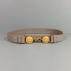 CEINTURON BLEU CIEL POUR TENUE D'OFFICIER DES TIRAILLEURS DE TYPE 1931 BOUCLE DOREES AVEC CROISSANTS MODELE 1945 RTA