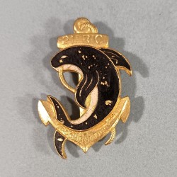 INSIGNE MILITAIRE ARMEE DE LIBERATION 21 ème RIC REGIMENT D'INFANTERIE COLONIALE FABRICATION PEINTE NON MARQUEE
