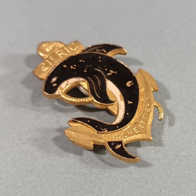 INSIGNE MILITAIRE ARMEE DE LIBERATION 21 ème RIC REGIMENT D'INFANTERIE COLONIALE FABRICATION PEINTE NON MARQUEE