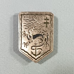 INSIGNE MILITAIRE 1 ER BEO BRIGADE D'EXTREME ORIENT FABRICATION EN ARGENT LOCALE INDOCHINE