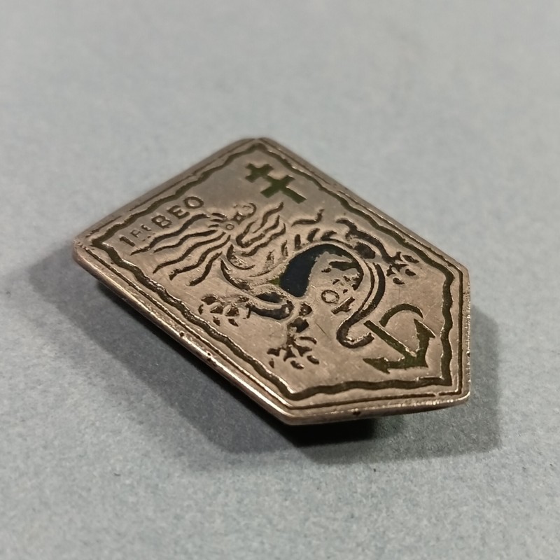 INSIGNE MILITAIRE 1 ER BEO BRIGADE D'EXTREME ORIENT FABRICATION EN ARGENT LOCALE INDOCHINE