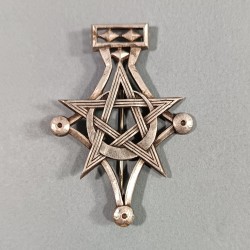 INSIGNE MILITAIRE DIVISION DES CONFINS ALGERO MAROCAINS SAHARIEN CROIX D'AGADES FABRICATION DRAGO BERANGER