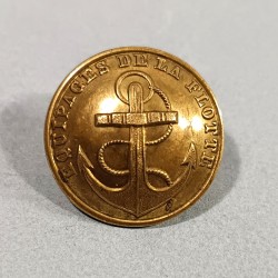 BOUTON MARINE NATIONALE EQUIPAGES DE LA FLOTTE DIAMETRE 2.3 cm EPOQUE 1858-1918 SECOND EMPIRE ET GUERRE 1914 - 1918