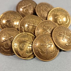 BOUTON MARINE NATIONALE EQUIPAGES DE LA FLOTTE DIAMETRE 2.3 cm EPOQUE 1856-1918 SECOND EMPIRE ET GUERRE 1914 - 1918