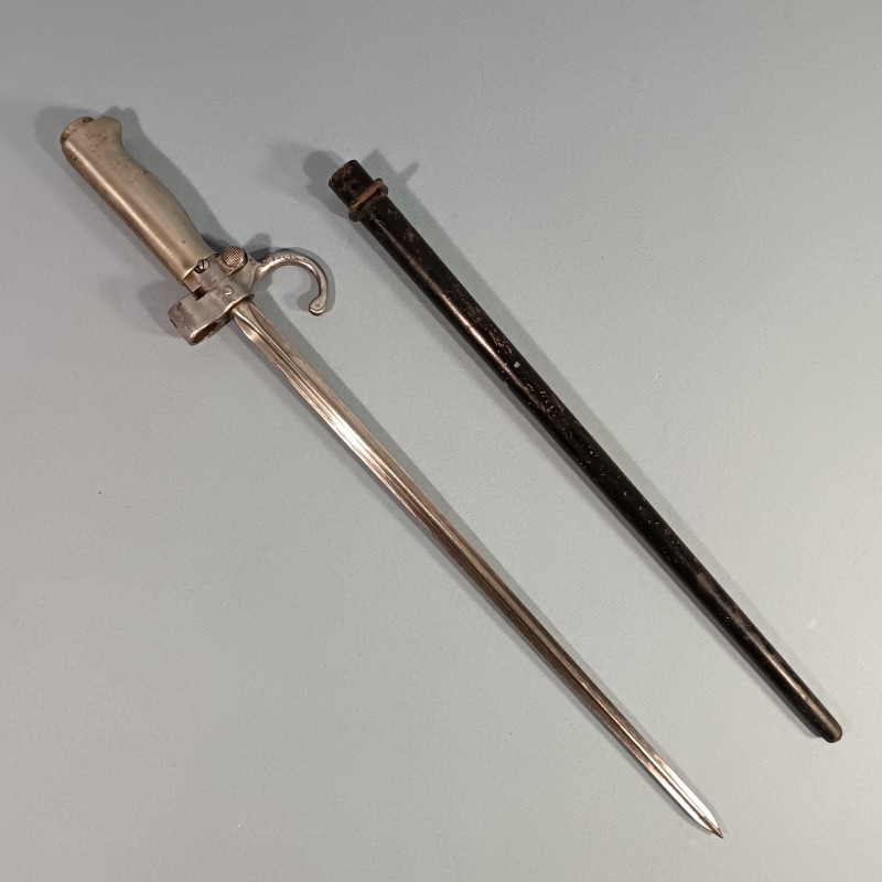 BAIONNETTE LEBEL MODELE 1886 - 93 RACCOURCIE OU MODIFIEE R35 AVEC QUILLON POIGNEE MAILLECHORT "LA ROSALIE"