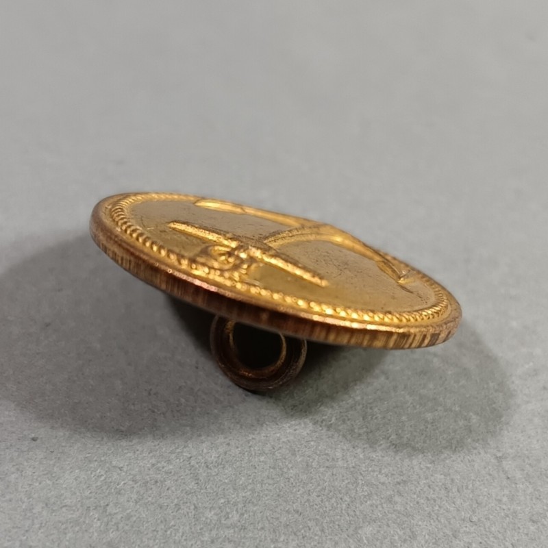 BOUTON OFFICIER DE MARINE REVOLUTIONNAIRE MODELE 1790 1792 ET EMPIRE DIAMETRE 2.5 cm BELLE DORURE FABRICANT SUPERIEUR FRANCE