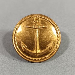 BOUTON OFFICIER DE MARINE REVOLUTIONNAIRE MODELE 1790 1792 ET EMPIRE DIAMETRE 2.5 cm BELLE DORURE FABRICANT SUPERIEUR FRANCE