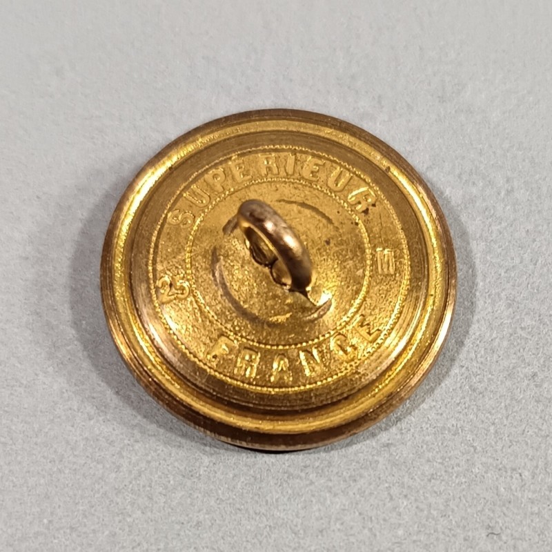 BOUTON OFFICIER DE MARINE REVOLUTIONNAIRE MODELE 1790 1792 ET EMPIRE DIAMETRE 2.5 cm BELLE DORURE FABRICANT SUPERIEUR FRANCE