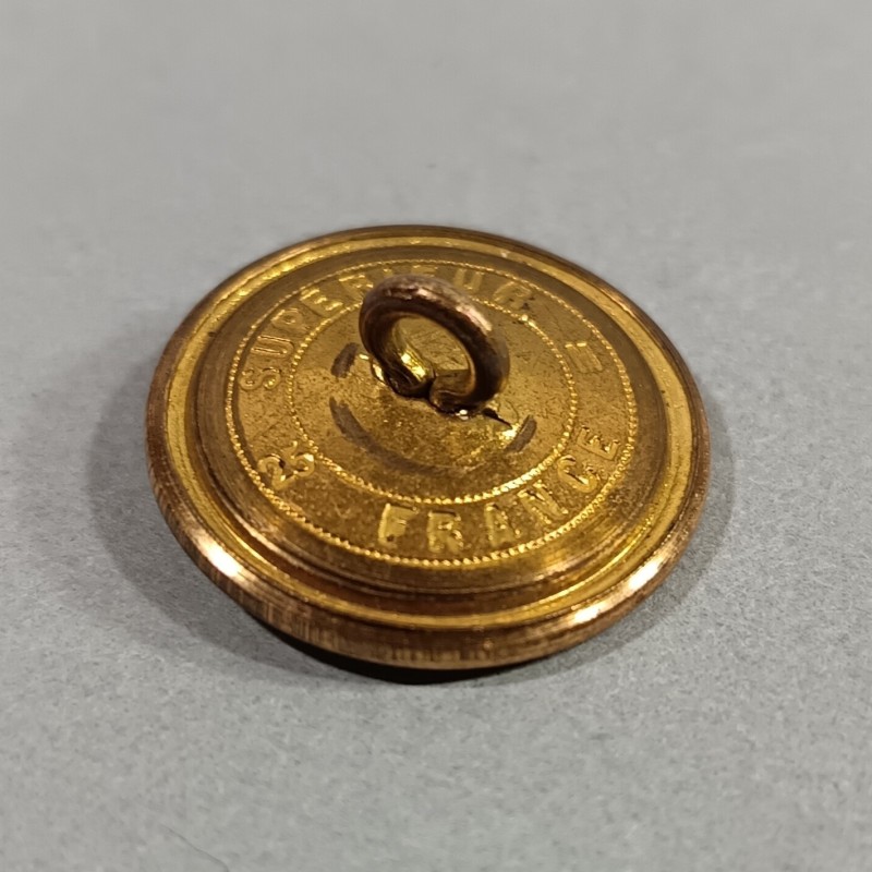 BOUTON OFFICIER DE MARINE REVOLUTIONNAIRE MODELE 1790 1792 ET EMPIRE DIAMETRE 2.5 cm BELLE DORURE FABRICANT SUPERIEUR FRANCE