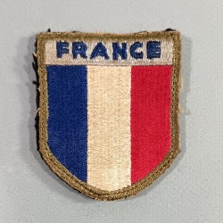 INSIGNE D'EPAULE EN TISSU PATCH FRANCE 1 ère ARMEE DEBARQUEMENT RHIN et DANUBE LIBERATION 1944 1945 TOA