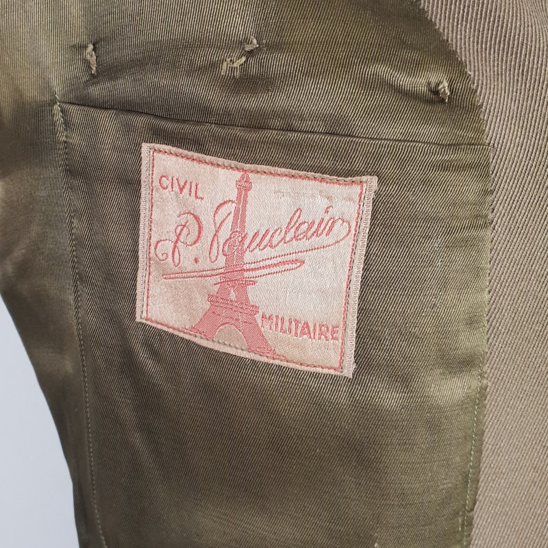 UNIFORME MODELE 1939 D'UN COLONEL DE CAVALERIE ETAT MAJOR VESTE ET PANTALON FABRICATION NOMINATIVE DATEE 1953