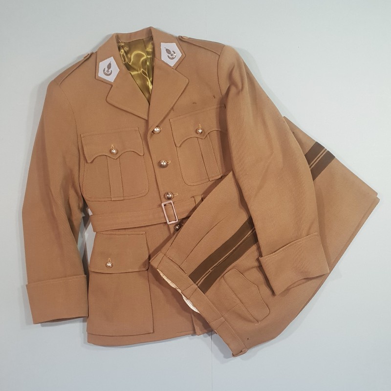 UNIFORME MODELE 1939 D'UN OFFICIER ECOLE DE CAVALERIE ETAT MAJOR TROUPES D'AFRIQUE VESTE ET PANTALON TIRAILLEURS