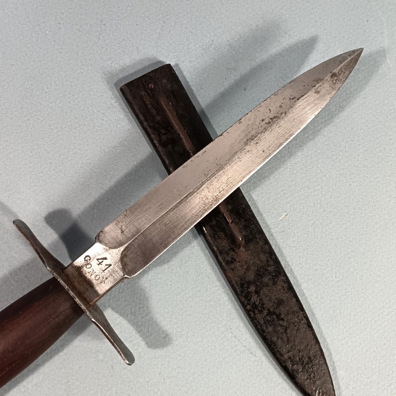 COUTEAU DE TRANCHEES VENGEUR DE 1870 FABRICATION MARQUEE GONON 41 GUERRE 1914 1918 NETTOYEUR DE TRANCHEES