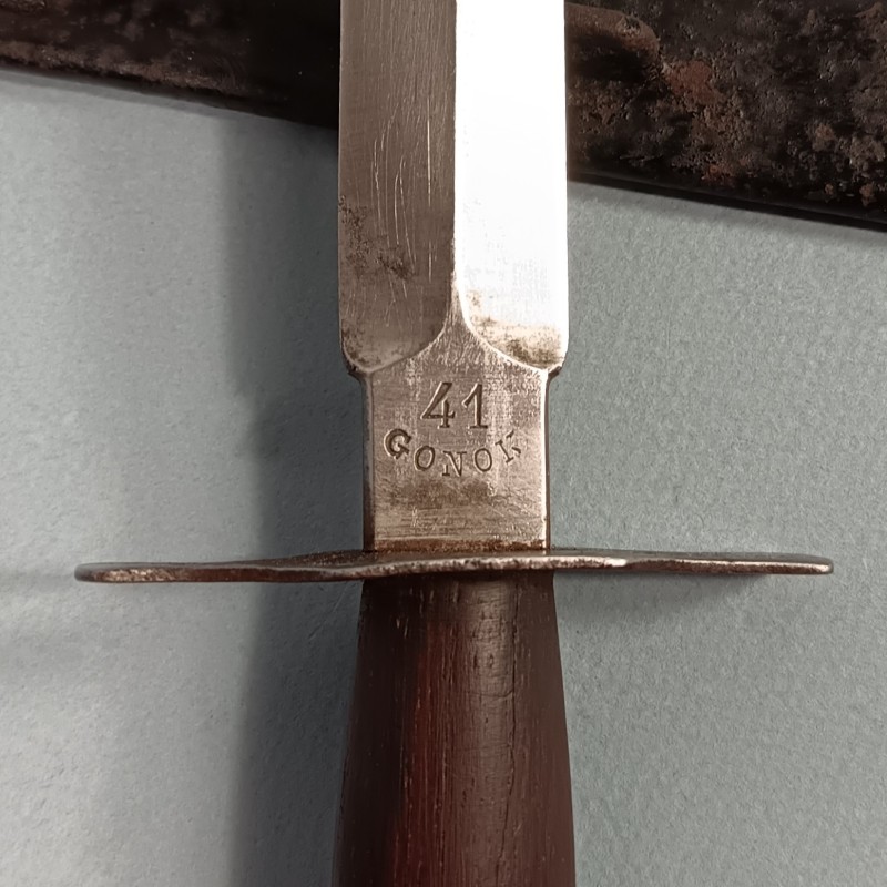 COUTEAU DE TRANCHEES VENGEUR DE 1870 FABRICATION MARQUEE GONON 41 GUERRE 1914 1918 NETTOYEUR DE TRANCHEES