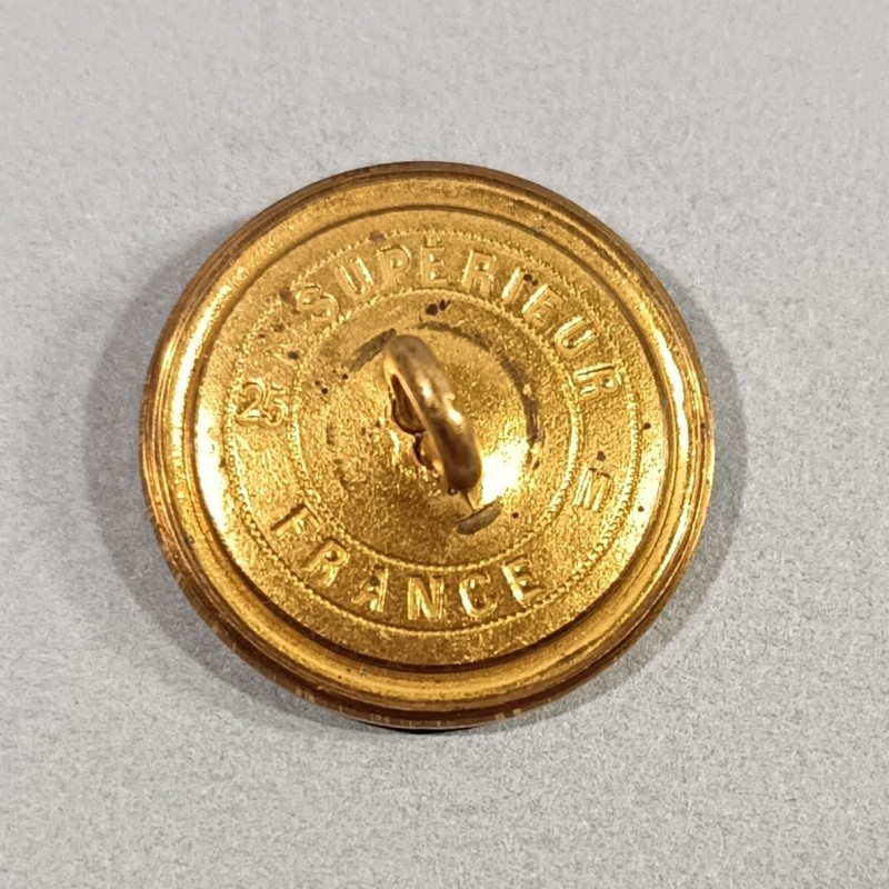 BOUTON OFFICIER DE MARINE REVOLUTIONNAIRE MODELE 1790 1792 ET EMPIRE DIAMETRE 2.5 cm BELLE DORURE FABRICANT SUPERIEUR FRANCE