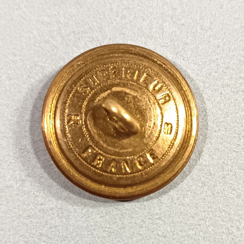 BOUTON OFFICIER DE MARINE REVOLUTIONNAIRE MODELE 1790 1792 ET EMPIRE DIAMETRE 2.5 cm BELLE DORURE FABRICANT SUPERIEUR FRANCE