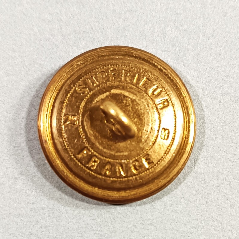 BOUTON OFFICIER DE MARINE REVOLUTIONNAIRE MODELE 1790 1792 ET EMPIRE DIAMETRE 2.5 cm BELLE DORURE FABRICANT SUPERIEUR FRANCE