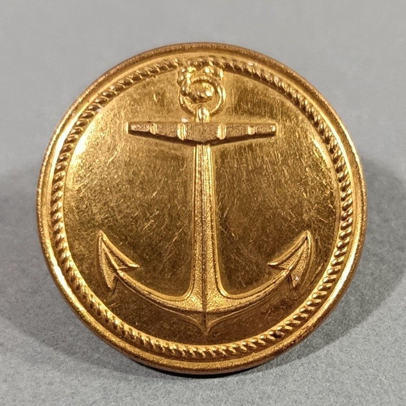 BOUTON OFFICIER DE MARINE REVOLUTIONNAIRE MODELE 1790 1792 ET EMPIRE DIAMETRE 2.5 cm BELLE DORURE FABRICANT SUPERIEUR FRANCE