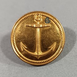 BOUTON OFFICIER DE MARINE REVOLUTIONNAIRE MODELE 1790 1792 ET EMPIRE DIAMETRE 2.5 cm BELLE DORURE FABRICANT SUPERIEUR FRANCE