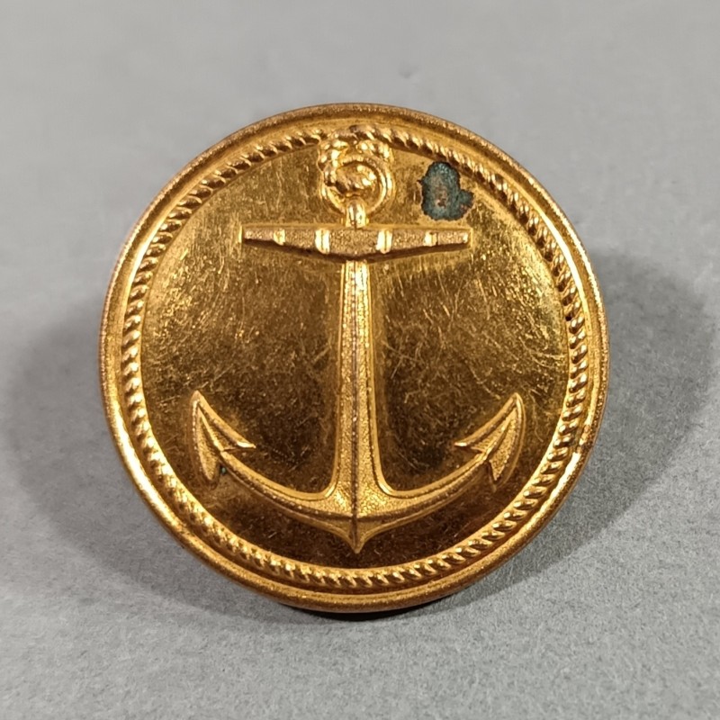 BOUTON OFFICIER DE MARINE REVOLUTIONNAIRE MODELE 1790 1792 ET EMPIRE DIAMETRE 2.5 cm BELLE DORURE FABRICANT SUPERIEUR FRANCE