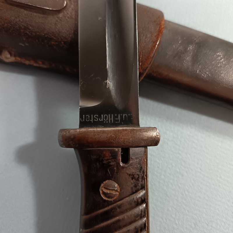 BAIONNETTE ALLEMANDE 98K AVEC SON CUIR FOURREAU ET BAIONNETTE MEME NUMERO DATE 1940 CUIR REGIMENTE LUFTWAFFE
