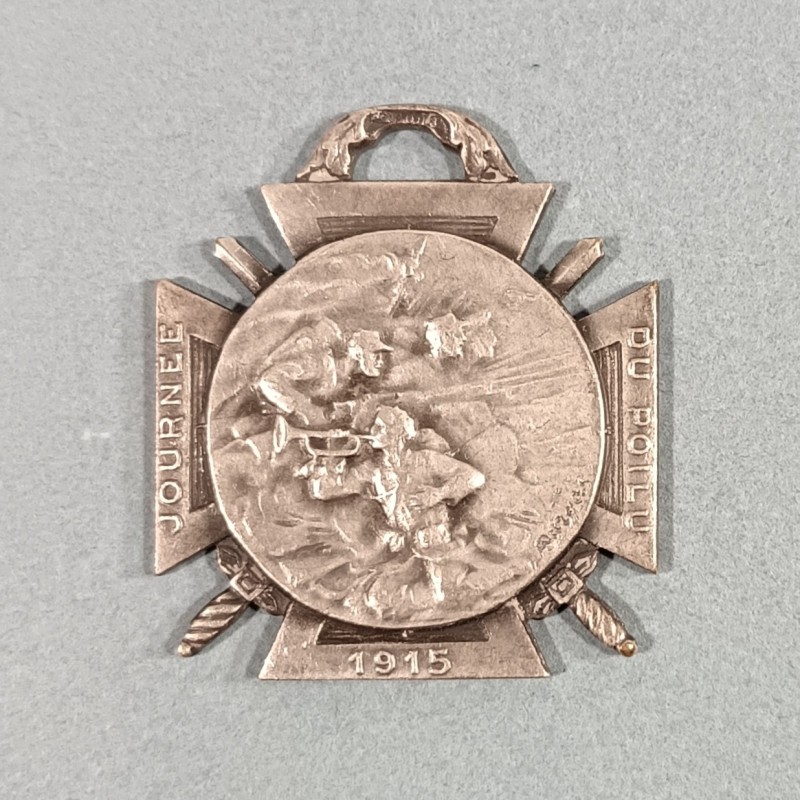 MEDAILLE JOURNEE DU POILU 25 26 DECEMBRE 1915 SOUVENIR DE LA GUERRE 1914 1918