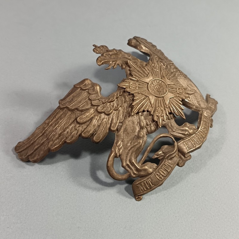 PLAQUE DE CASQUE A POINTE ALLEMAND BADOIS DU 109 ème REGIMENT DE GRENADIERS DE LA GARDE GRIFFON MIT GOTT F. FUERST U. WATERLAND