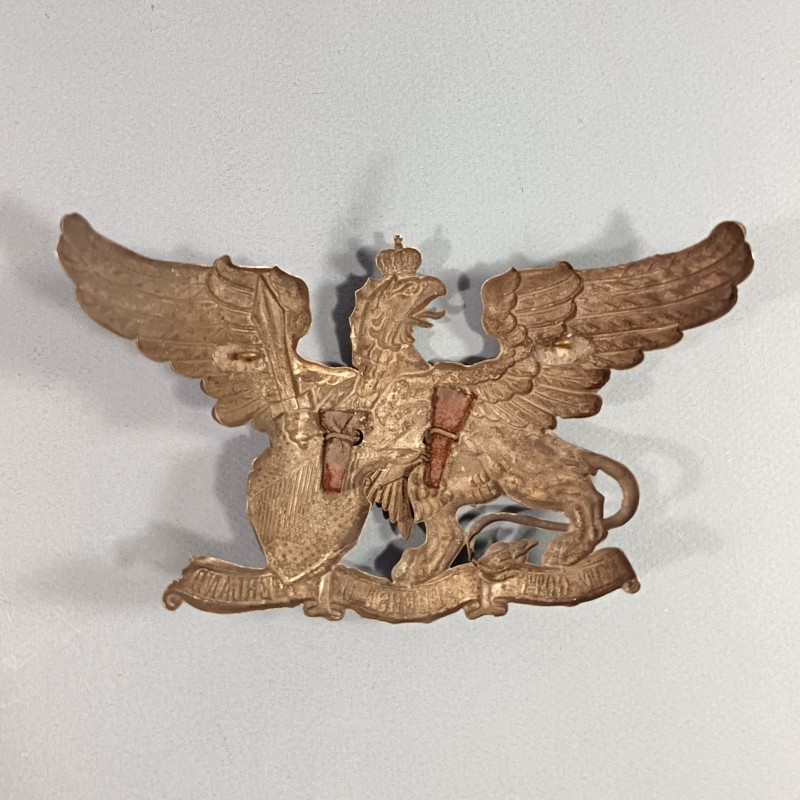 PLAQUE DE CASQUE A POINTE ALLEMAND BADOIS DU 109 ème REGIMENT DE GRENADIERS DE LA GARDE GRIFFON MIT GOTT F. FUERST U. WATERLAND