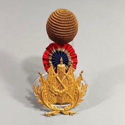 SUPERBE !! ATTRIBUT OU INSIGNE ET POMPON DE KEPI D'OFFICIERS ET ADJUDANTS MODELE 1886 OFFICIER OU FONCTIONNAIRES DE L'INTENDANCE