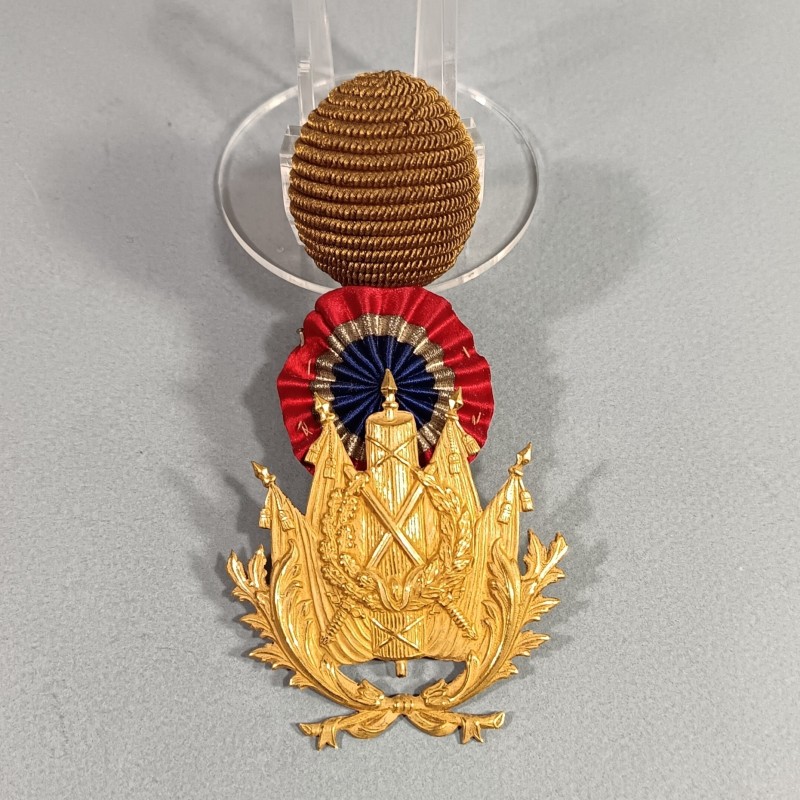 SUPERBE !! ATTRIBUT OU INSIGNE ET POMPON DE KEPI D'OFFICIERS ET ADJUDANTS MODELE 1886 OFFICIER OU FONCTIONNAIRES DE L'INTENDANCE