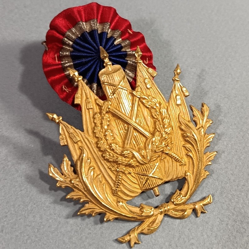 SUPERBE !! ATTRIBUT OU INSIGNE ET POMPON DE KEPI D'OFFICIERS ET ADJUDANTS MODELE 1886 OFFICIER OU FONCTIONNAIRES DE L'INTENDANCE