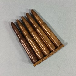 CLIPS LAME CHARGEUR DE 5 BALLES DE MANIPULATION POUR FUSIL MAUSER 98K BALLES DATEES DES ANNEES 1934 A 1939