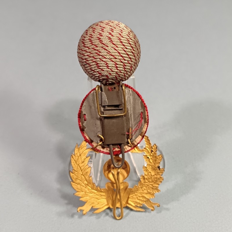 ATTRIBUT ET POMPON DE KEPI D'ADJUDANTS MODELE 1886 OFFICIER D'ADMINISTRATION DU SERVICE DE L'ARTILLERIE ET DU GENIE