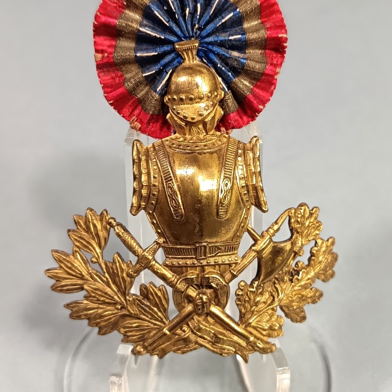 ATTRIBUT OU PLAQUE DE KEPI D'OFFICIERS ET ADJUDANTS MODELE 1886 OFFICIER DU GENIE MILITAIRE