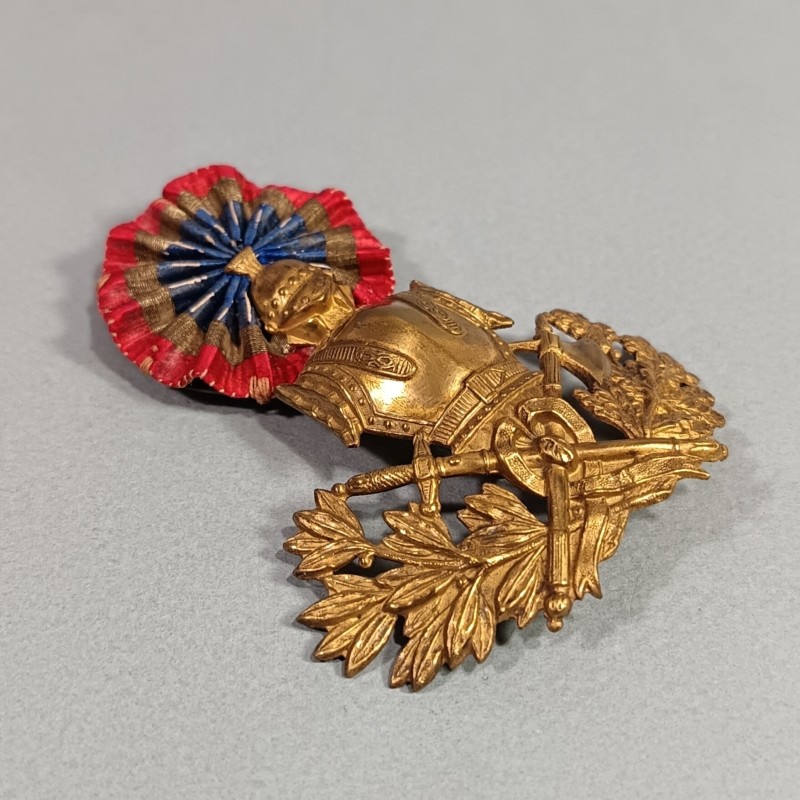 ATTRIBUT OU PLAQUE DE KEPI D'OFFICIERS ET ADJUDANTS MODELE 1886 OFFICIER DU GENIE MILITAIRE