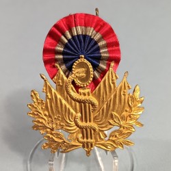 ATTRIBUT OU INSIGNE DE KEPI D'OFFICIERS ET ADJUDANTS MODELE 1886 OFFICIER DU SERVICE OU CORPS DE SANTE DES ARMEES