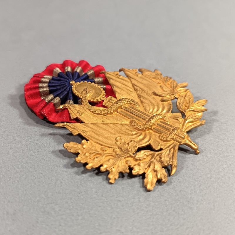 ATTRIBUT OU INSIGNE DE KEPI D'OFFICIERS ET ADJUDANTS MODELE 1886 OFFICIER DU SERVICE OU CORPS DE SANTE DES ARMEES