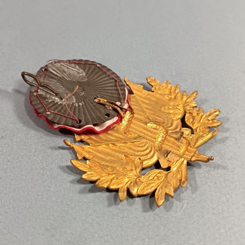 ATTRIBUT OU INSIGNE DE KEPI D'OFFICIERS ET ADJUDANTS MODELE 1886 OFFICIER DU SERVICE OU CORPS DE SANTE DES ARMEES