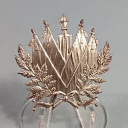 PLAQUE OU INSIGNE DE SHAKO OU GIBERNE D'OFFICIERS MODELE 1872 OFFICIER DES VETERINAIRES MILITAIRES