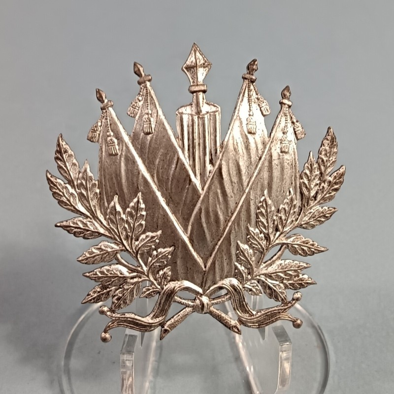PLAQUE OU INSIGNE DE SHAKO OU GIBERNE D'OFFICIERS MODELE 1872 OFFICIER DES VETERINAIRES MILITAIRES
