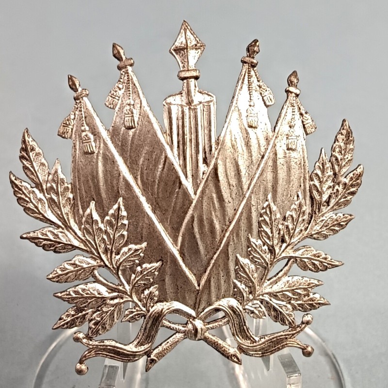 PLAQUE OU INSIGNE DE SHAKO OU GIBERNE D'OFFICIERS MODELE 1872 OFFICIER DES VETERINAIRES MILITAIRES