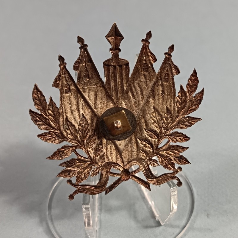 PLAQUE OU INSIGNE DE SHAKO OU GIBERNE D'OFFICIERS MODELE 1872 OFFICIER DES VETERINAIRES MILITAIRES