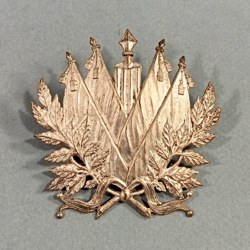 PLAQUE OU INSIGNE DE SHAKO OU GIBERNE D'OFFICIERS MODELE 1872 OFFICIER DES VETERINAIRES MILITAIRES