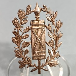 PLAQUE OU INSIGNE DE SHAKO OU GIBERNE D'OFFICIERS MODELE 1872 OFFICIER DE L'ADMINISTRATION PENITENTIAIRE