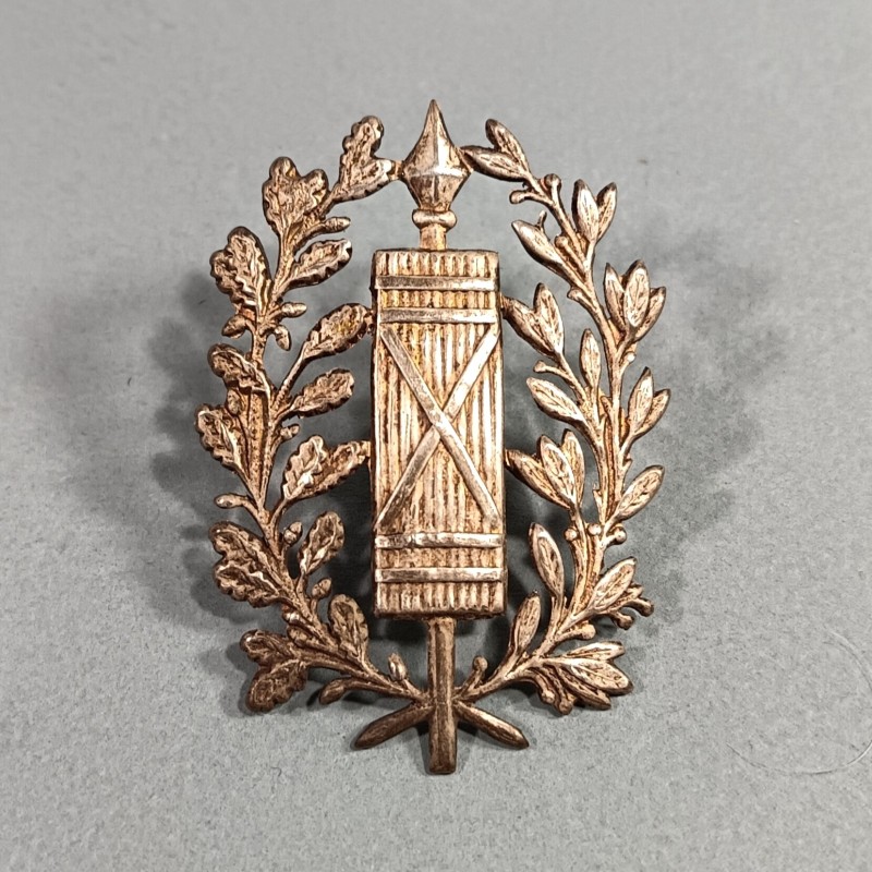 PLAQUE OU INSIGNE DE SHAKO OU GIBERNE D'OFFICIERS MODELE 1872 OFFICIER DE L'ADMINISTRATION PENITENTIAIRE